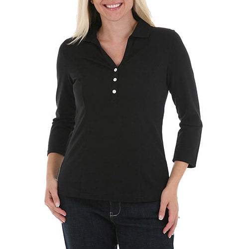 Riders by Lee Women's Josie 3/4 Sleeve Polo Shirt