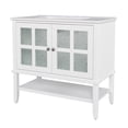 thumbnail image 2 of Christopher Knight Home 36" Bathroom Vanity with Sink, Textured Glass Doors, Open Shelf, White, 2 of 9
