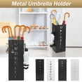 thumbnail image 4 of NUAHRHY Square Umbrella Stand, Metal Umbrella Holder Bin with Removable Drip Tray, Modern Freestanding Umbrella Rack Walking Sticks Holder for Entryway, Home, Office, 4 of 9