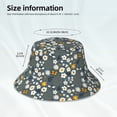 thumbnail image 6 of Disketp Flowers And Bee Print Reflective Bucket Hat Beach Hat Summer Travel Sun Hats Fisherman Cap, 6 of 8