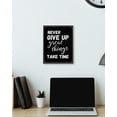 thumbnail image 4 of 8x10in Black Framed Inspirational Wall Decor Never Give Up Motivational Quote Sayings Office Home Decor Prints Art Encouraging Be Positive Posters, 4 of 5