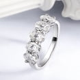 thumbnail image 4 of Oryn Jewelry 14K White Gold Plated 14K Moissanite Rings - 1.8 Ct Oval Moissanite Engagement Ring - Multi-Stone Stacking Jewelry for Special Events, 4 of 4