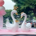 thumbnail image 4 of Fairnull 2Pcs Swan Crown Statue Decorative Exquisite Lovely Nordic Style Resin Swan Crown Cake Topper for Wedding, 4 of 9