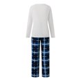 thumbnail image 2 of Argulvti Matching Christmas Pajamas for Family Long Sleeve Tree Graphic Tops + Plaid Pants Set Loungewear, 2 of 9