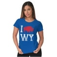thumbnail image 4 of Wyoming Love Buffalo Bison Souvenir Womens Fitted Plus Size Graphic Tee Brisco Brands 2X, 4 of 5