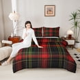 thumbnail image 4 of Castle Fairy Minimalist Plaid Stripes Twin Comforter Sets,Vintage Aesthetic Bedding Set, 4 of 8