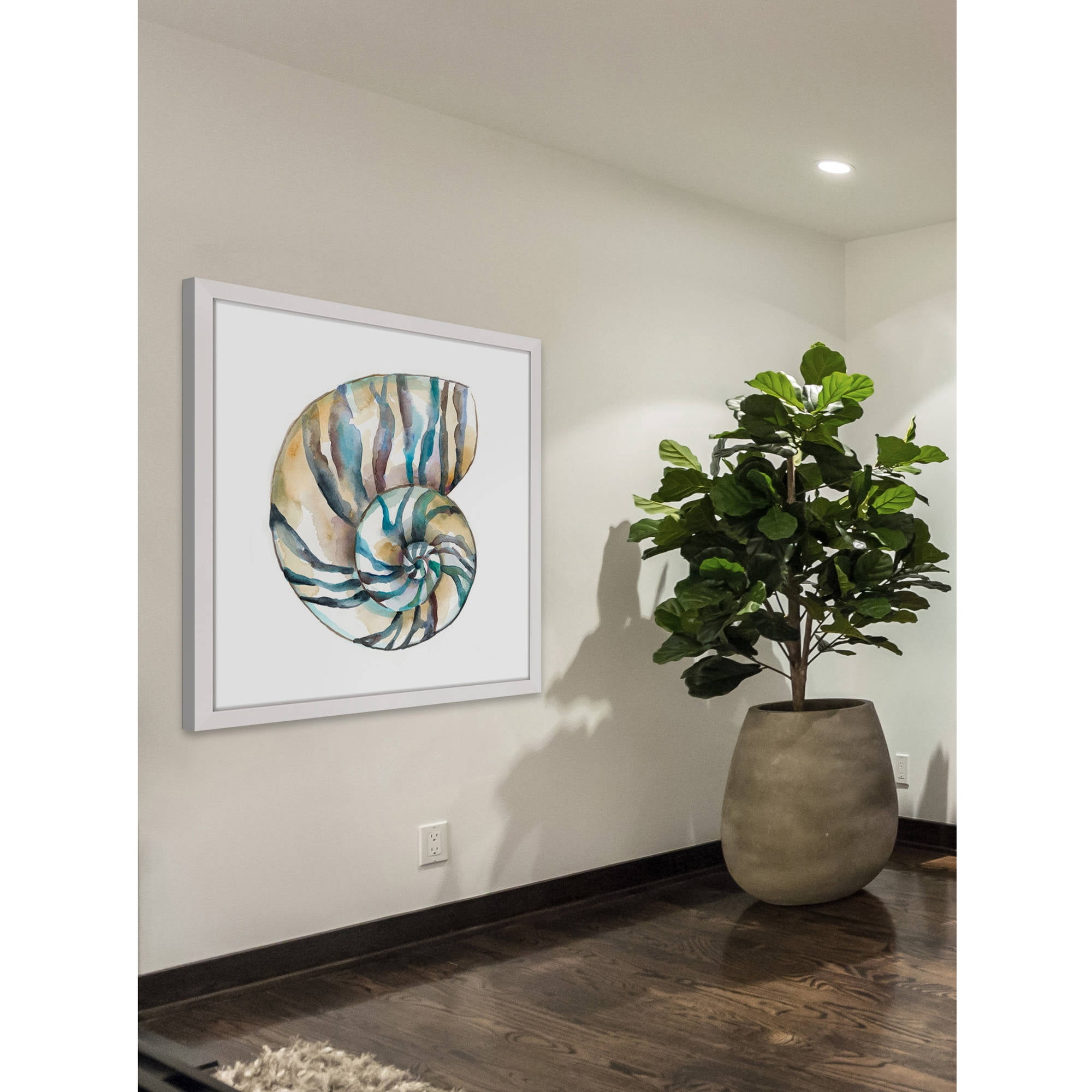 "Aquarelle Shells II" Framed Painting Print