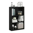thumbnail image 4 of Maklaine Contemporary Wood 3-Tier Adjustable Shelf Bookcase in Black, 4 of 6