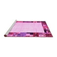 thumbnail image 2 of Ahgly Company Machine Washable Indoor Round Solid Pink Modern Area Rugs, 8' Round, 2 of 4