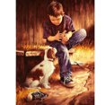 thumbnail image 2 of Cuadros Decorativos Kit de pintura de diamante 5D Niño y perro Taladro redondo completo DIY Rhinestone (W883) Tmvgtek embutido en tela, 2 of 9