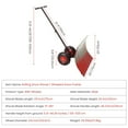 thumbnail image 2 of 30" Wide Metal Snow Shovel with Wheels, Heavy Duty Manual Push Plow & Ice Scraper for Driveway. Back Saver Snow Removal Tool for Car, Seniors,Truck, Sidewalk, 2 of 11