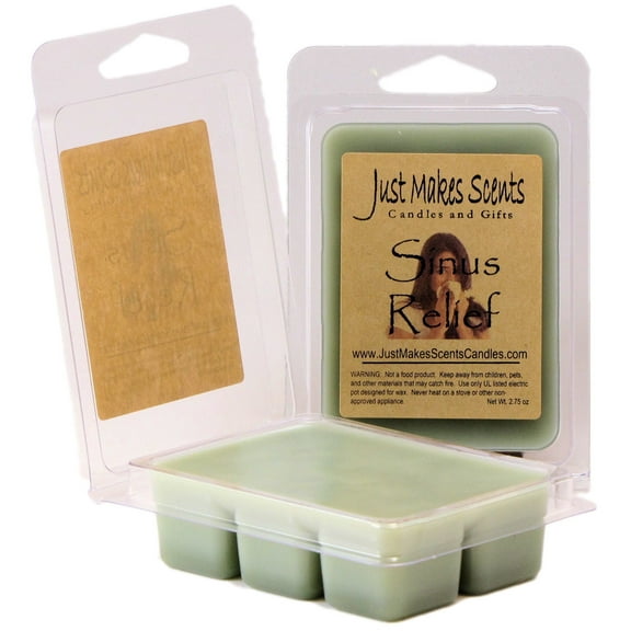 Sinus Relief 2-Pack Homemade Soy Wax Melts -Just Makes Scents Candles & Gifts