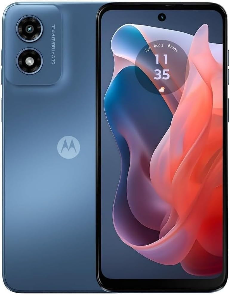 Open Box Motorola Moto G Play 2024 (64GB,4GB RAM) 6.5” Display |50MP Camera | 4G LTE | GSM Unlocked International Version | Sapphire Blue (XT2413-2)