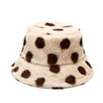 thumbnail image 5 of Beugl Bucket Hat Clearance, Winter Printed Thick Bucket Warm Hat Bucket Cap Basin Hat for Women Men Summer Hats Baseball Hat Beach Hats Visor Hats for Women Beige, 5 of 6