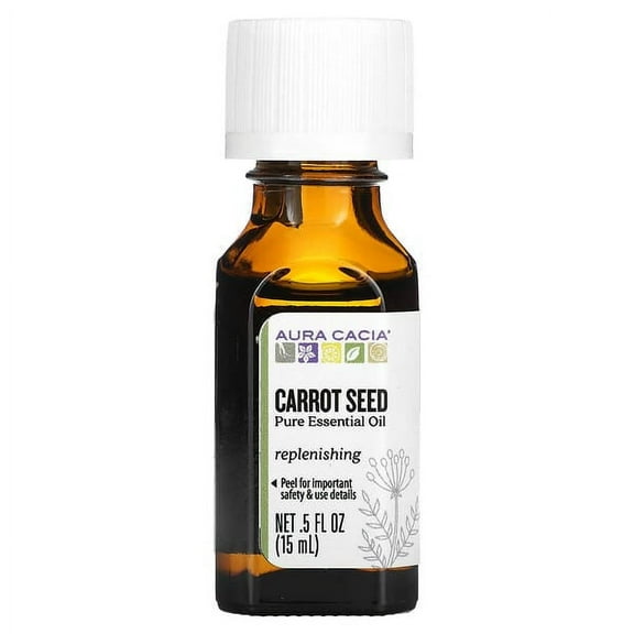 Aura Cacia, Pure Essential Oil, Carrot Seed, 0.5 fl oz (15 ml)