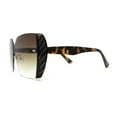 thumbnail image 3 of Womens Shield Rimless Oversize Butterfly Diva Sunglasses Tortoise Brown, 3 of 4