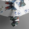 thumbnail image 4 of White Butterfly Blue Flower Pattern Rectangle Tablecloth 60"x102",Waterproof Polyester Rectangle Table Cloth, Wipeable Spillproof Polyester Tablecloth for Dining, Camping, Indoor and Outdoor, 4 of 6
