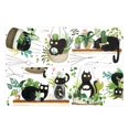 thumbnail image 3 of 2 pegatinas de hojas, pegatinas de hojas para puerta, vinilos de hojas, pegatinas de pared de dibujos animados, calcomanías de plantas verdes, 3 of 4