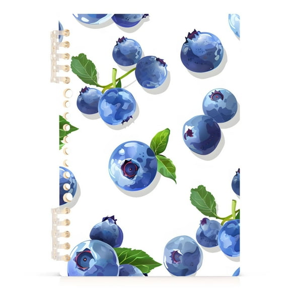 Blueberry Fruits Spiral Journal Notebook College Ruled Notebook 8.3" x 5.7" A5 Lined Thick Paper Page