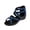 Blue Sandals for Women, variant on Multi Strap Back Zip Wedge Sandal Women Casual Summer Footwear Blue 36