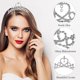 thumbnail image 2 of piezas de tiara de corona de princesa, tiaras de diamantes de imitación para niñas, aro de cristal para el cabello, diadema de boda, accesorios para el cabello, coronas de princesa, 2 of 5