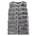 thumbnail image 5 of Spring Savings Clearance Lindreshi Womens Shackets Coat in Clothing Clearance Womens Faux Gilet Sleeveless Waistcoat Solid Body Warmer Jacket Coat Outwear Tops, 5 of 6