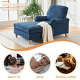 thumbnail image 6 of Mid-Century Chaise Lounge Chair, Modern Oversized Chair with Adjustable Backrest, Sleeper Sofa Chair with Soild Wood Legs for Bedroom, Living Room, 6 of 9