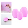 thumbnail image 4 of Juego de 3 uds. De cubiertas de cepillo cosmético de silicona, accesorio profesional a prueba de polvo, Material elástico duradero, fácil de instalar, Rosado Yinane Cubierta de cepillo de maquillaje, 4 of 8