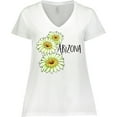thumbnail image 3 of Inktastic Arizona Saguaro Cactus Flowers Women's Plus Size V-Neck T-Shirt, 3 of 5
