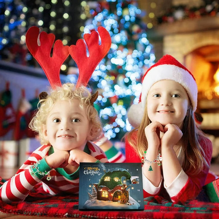 Christmas Advent Calendar 2022 for Girls Kids Charm Bracelet