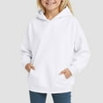 thumbnail image 2 of Ccpelsie Boys' Letter Graphic Print Cute Hoodies Long Sleeve Pullover Hoodie Sweatshirt(White,5-6 Years), 2 of 6