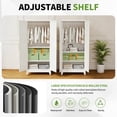 thumbnail image 2 of Ciphrias 71 Inch White Metal Wardrobe with 2 Doors and Adjustable Shelves, 2 of 9