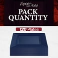 thumbnail image 5 of Smarty Had A Party 120 Midnight Dream Blue Square 9.5" Dinner Plates, Fancy Disposable, Deluxe Quality, Hard Plastic, Party & Wedding Plates, 5 of 7