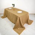 thumbnail image 2 of BalsaCircle 90" x 132" Gold Accordion Crinkle Taffeta Rectangular Tablecloth Reception, 2 of 8