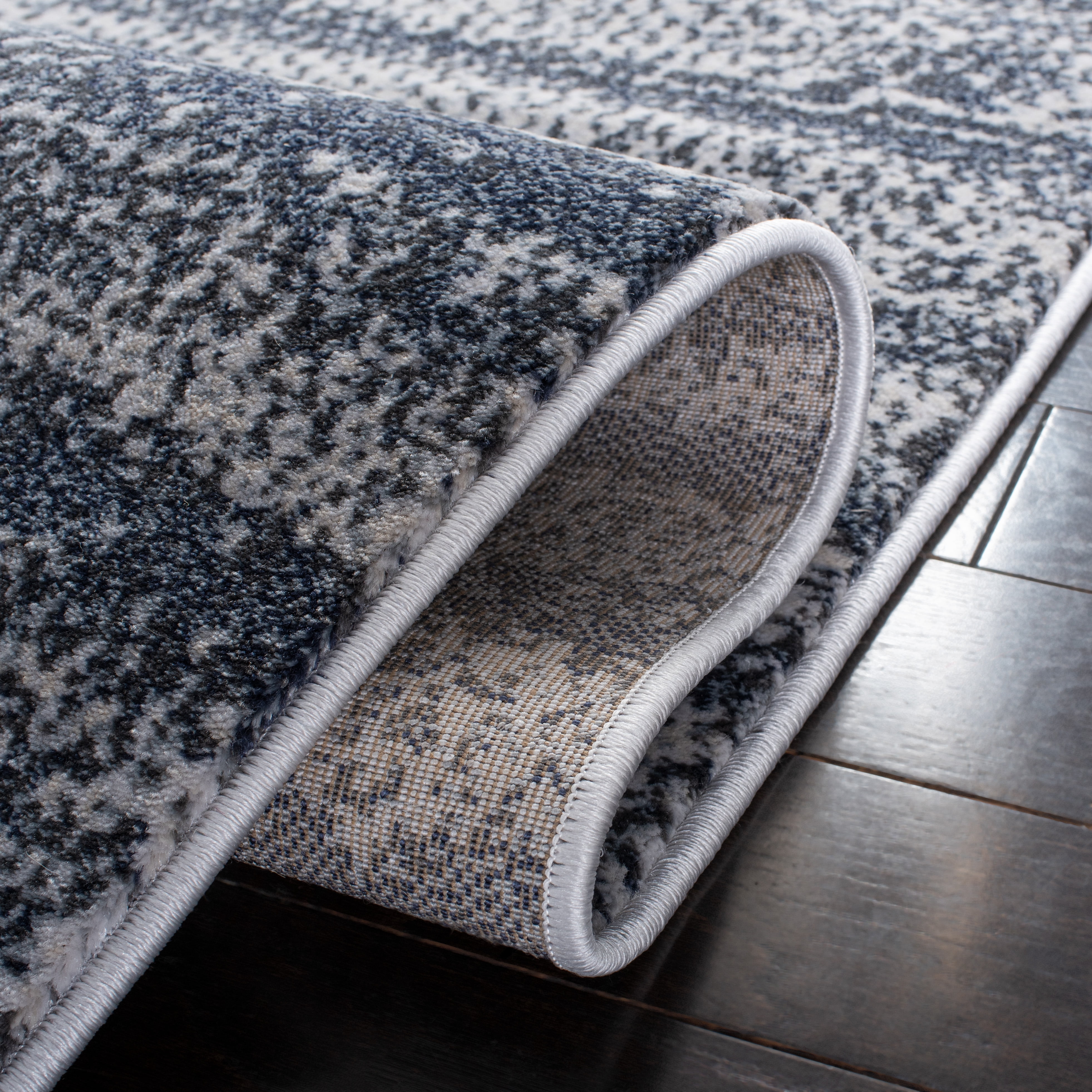 SAFAVIEH Carnegie Constantina Striped Area Rug, Gray/Navy, 9' x 12'