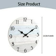 thumbnail image 3 of Wall Clock Silent Non Ticking Wall Clocks Battery Operated，for Bathroom， Living Room， Kitchen， Bedrooms(D，1 * Rural Style Wall Clock）, 3 of 7