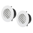 thumbnail image 1 of Unique Bargains 4 Inch Removable Screen Grille Cover Slanted Louver Round Air Vent 2 Pack, 1 of 5