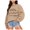Khaki, variant on Fiaer Womens Pullover Sweatshirts Christmas Cute Funny Graphic Plus Size Crew Neck Long Sleeve Baggy Casual Fashion Tops White XL