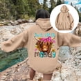 thumbnail image 2 of Women Sweatshirts Casual Hooded Sweatshirt for Everyday Wear with Graphic Design and Soft Fabric Relaxed Fit Comfortable Pullover Style for Women Khaki XL, 2 of 7