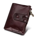 thumbnail image 6 of yuksok Wallet Large Capacity Men Wallets Snap Zipper Credit Card Holder reddish brown, 6 of 9