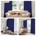 thumbnail image 2 of Cortinas Joydeco de Lino Azul Marino 213x213 cm Aislantes Térmicas, 2 of 9