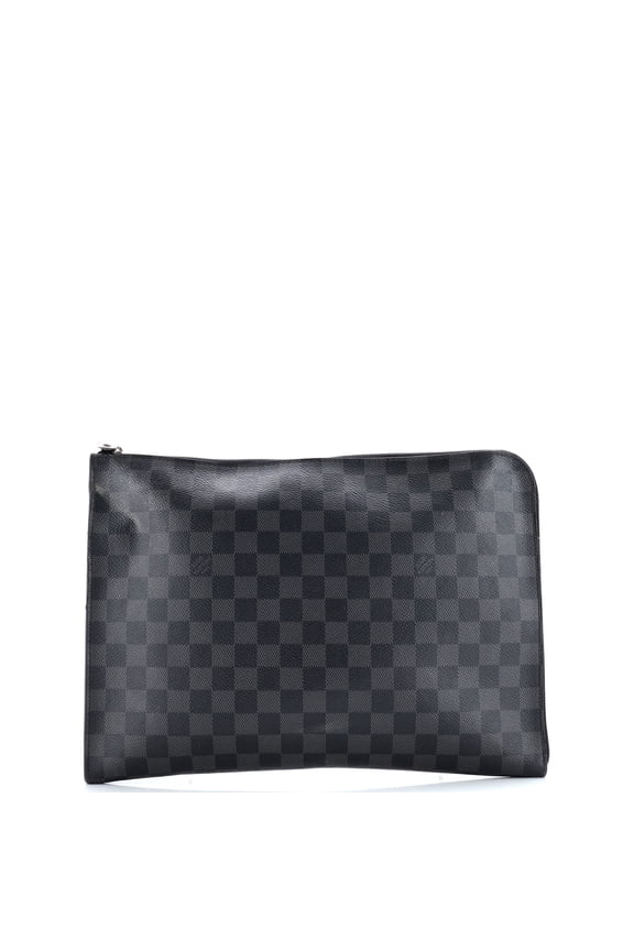 Pre-Owned Zip Around Pochette Jour Damier Graphite GM By Rebag