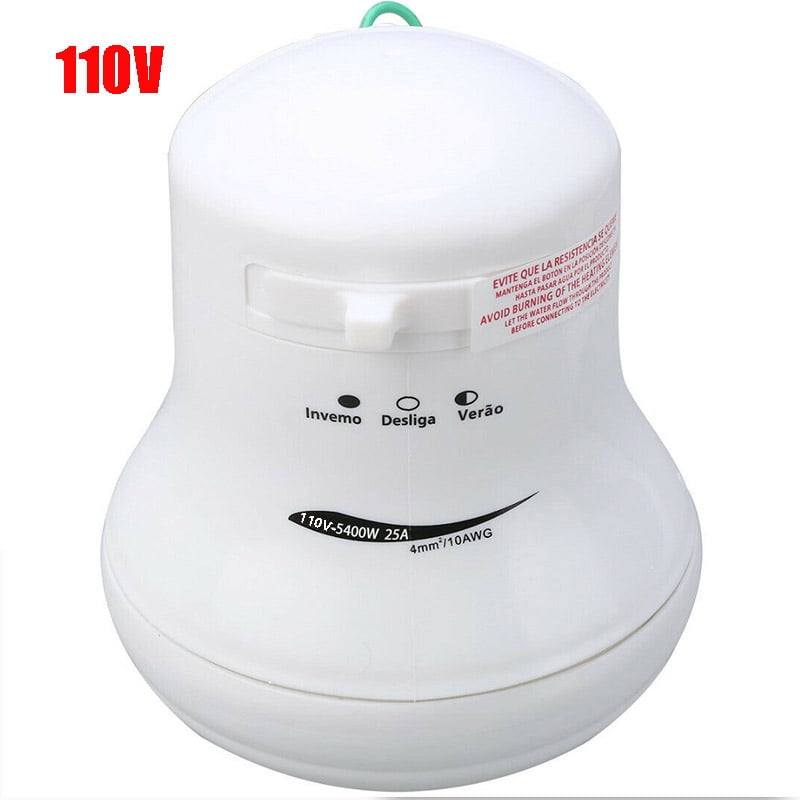 Automatic Instant Electric Shower Head 5400W 110V Instant Water Heater  5.7ft Hose Bracket, 25A - Walmart.com