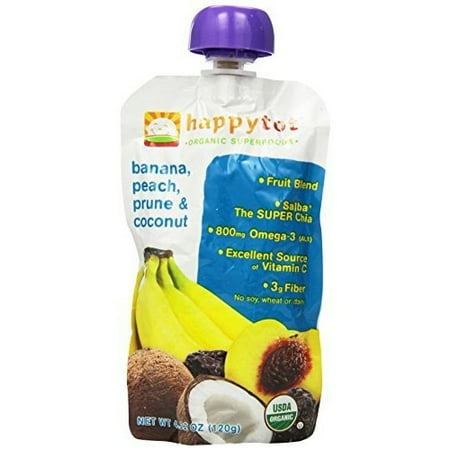 UPC 852697001316 product image for Happy Baby Stage 4 Tot Food Pouch - Banana, Peach, Prunes, Coconut | upcitemdb.com