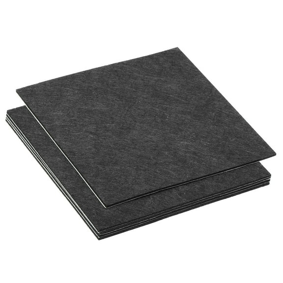Uxcell 8x8 Inch Lamp Base Felt, 5Pack 2mm Thickness Square Soft Adhesive Non-slip Backed Felt Black