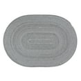 thumbnail image 1 of Tri-Color Farmhouse Braided Rug - Cotton Buffalo Check Black,White,Gray 8' x 10' Oval, 1 of 3