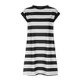 thumbnail image 5 of Sakmal Loose Fit Dresses for Women Striped Basic Sleeveless Black Comfort Fit Long Shift Dress, 5 of 7