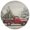 Vintage Red Truck, variant on 15 Inch Round Grid Plate Mats Heat Non-Slip Resistant PVC Placemats for Kitchen Dining Table Decor Two Snowmen Pattern 1PCS