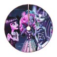 thumbnail image 1 of Pofeuu Monster High Print Christmas Tree Skirt Burlap Look Holiday Decoration with Edge Trim and Tie or Velcro Closure-30", 1 of 6
