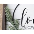 thumbnail image 3 of Parisloft Rusic Wood Love Sign with PVC Green Leaf - Love Grows Best in Little House Just like This, 3 of 7